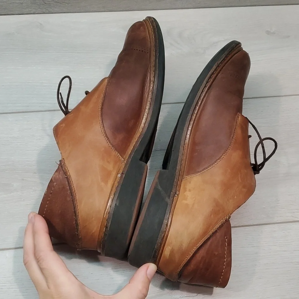 Olukai Mens Walino M Leather Oxford Slip on dress shoes sz 9.5